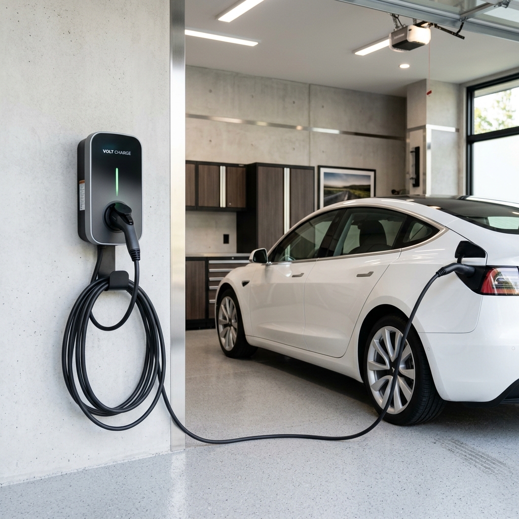 Dual Tesla Wall Connector install in a Mueller garage
